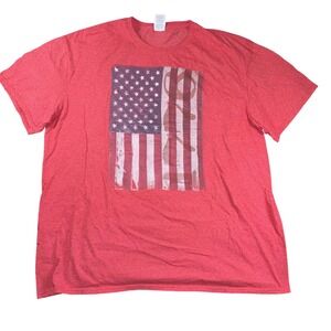 Delta Shirt Mens 2XL American Flag Patriotic USA Graphic Tee Short Sleeve Top